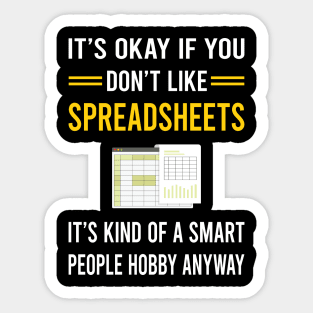 Smart People Hobby Spreadsheet Spreadsheets Sticker